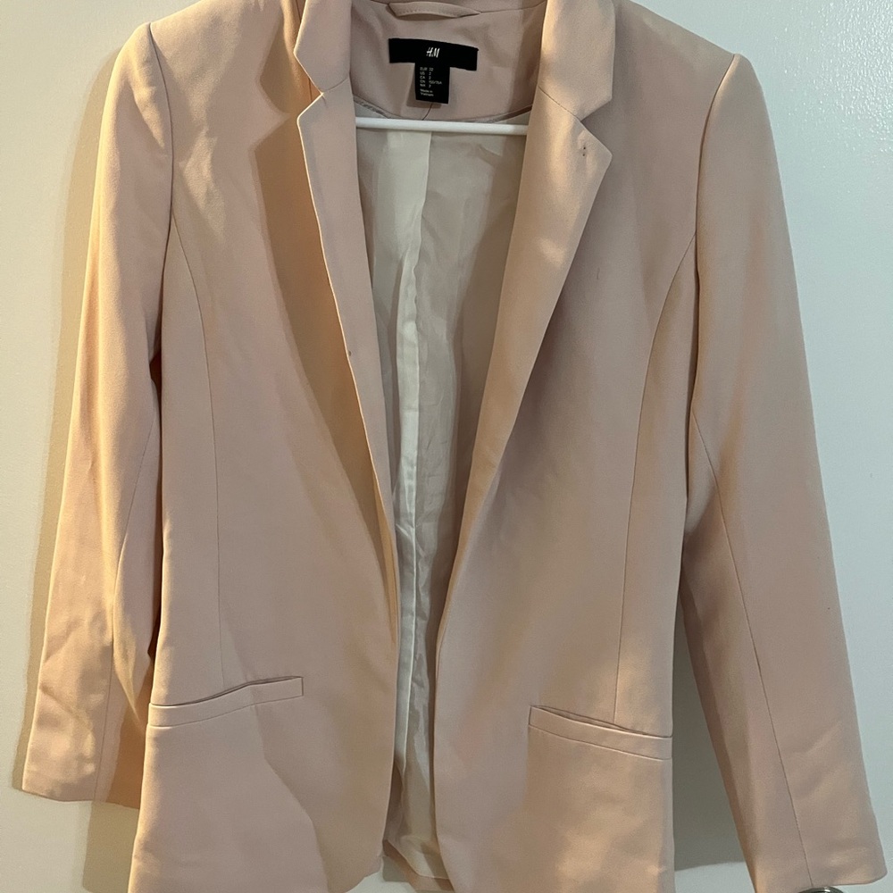 H&M Women's Blazer - Light Pink